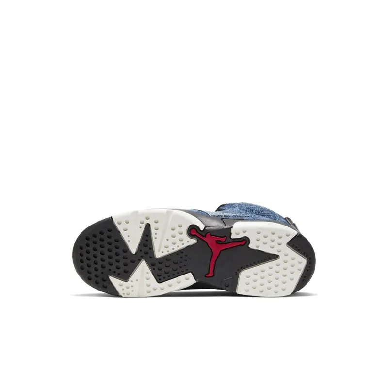 Jordan 6 Retro Washed Denim (PS) Washed Denim/Sail-Varsity Red-Black (CV5487-401)