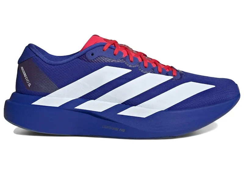 adidas Adizero Evo SL Woven Lucid Blue Pure Ruby White (KK3680)