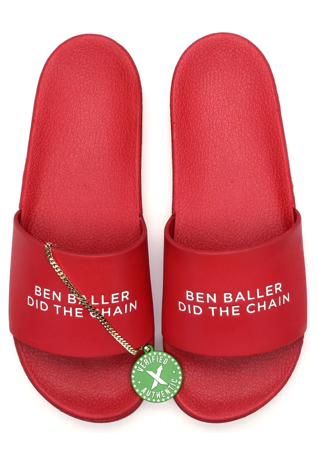 Straye “Ben Baller Did The Chain” Slide Red (SZM-8445)