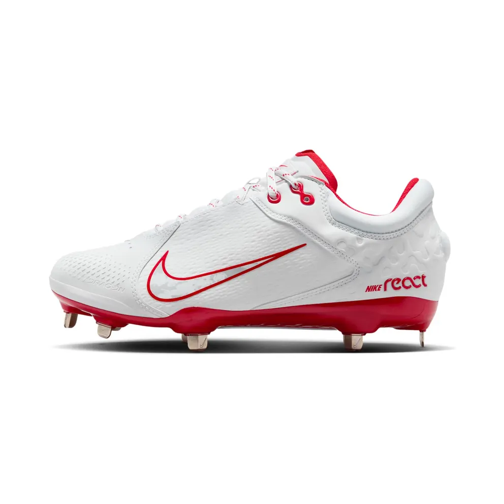 Nike Hyperdiamond 4 Elite White Pure Platinum University Red (FZ0923-104)