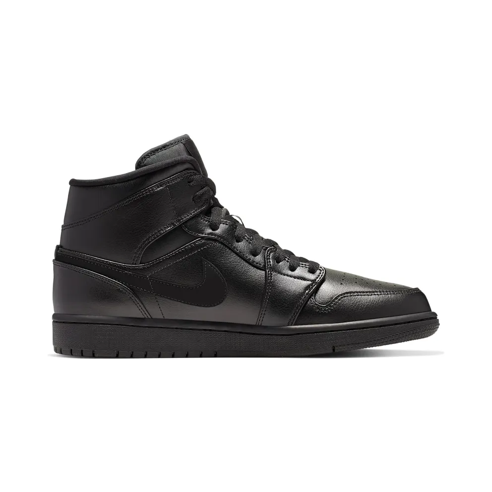 Jordan Air 1 Mid Black Black Black Black (554724-090)