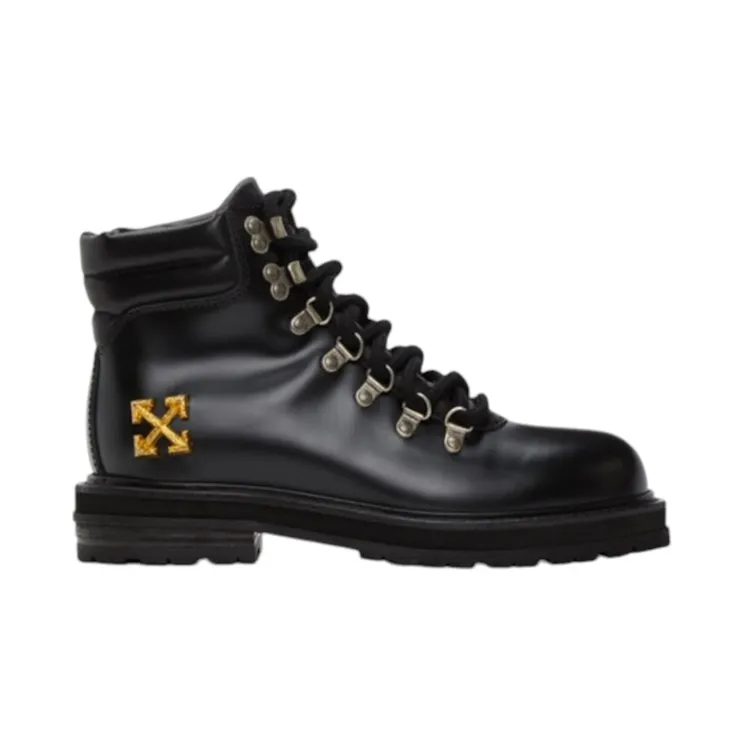 OFF-WHITE Sponge Laceup Boot Black (OMIE009S23LEA0011040)