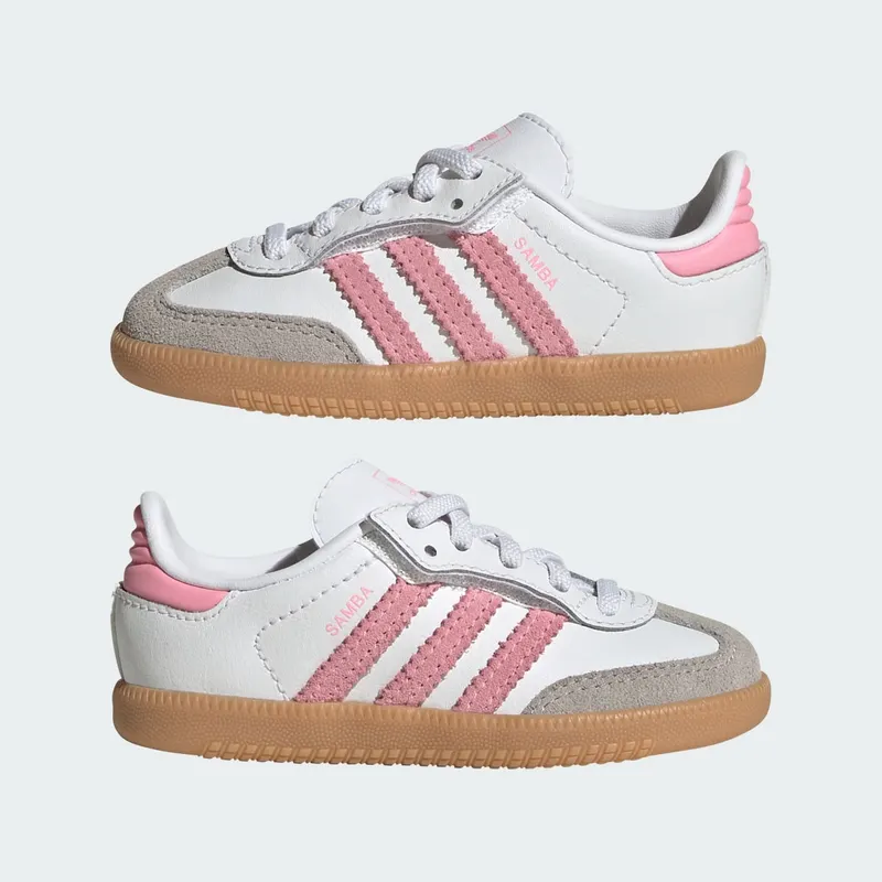 Adidas Samba OG Comfort Closure Elastic Lace Cloud White / Light Pink / Gum (JQ2028)