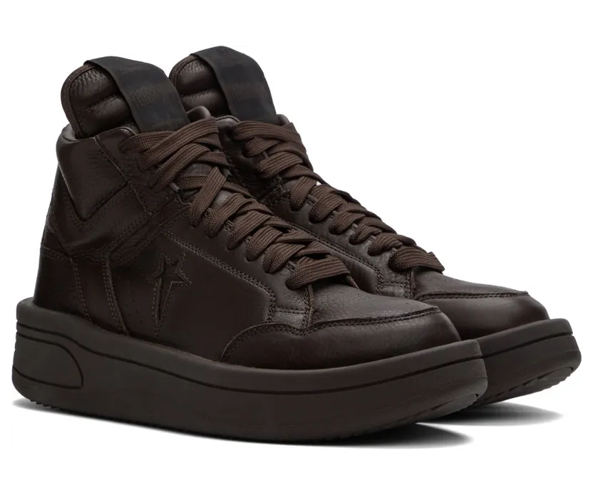 Rick Owens Drkshdw Brown Converse Edition Turbowpn Sneakers (DC01BX342 SA5R2) (4)