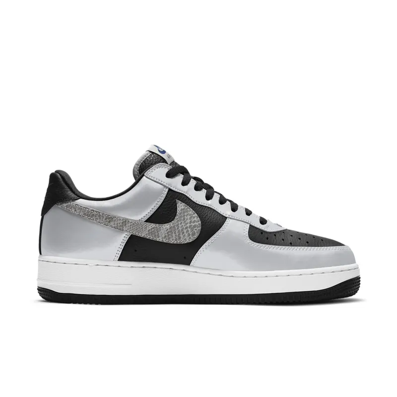 Nike Air Force 1 Low Silver Snake (2021) Black/Silver-Black (DJ6033-001)