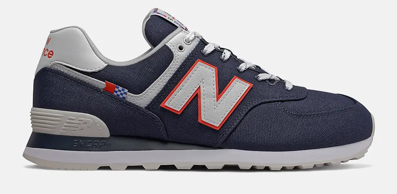 New Balance 574 Coastal Pack Natural Indigo Toro Red White (ML574SOP)