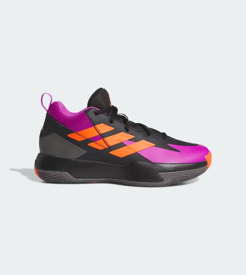 Adidas Cross ‘Em Up Select Mid Sportschoenen Kids Core Black / Purple Burst / Impact Orange (IG6639)