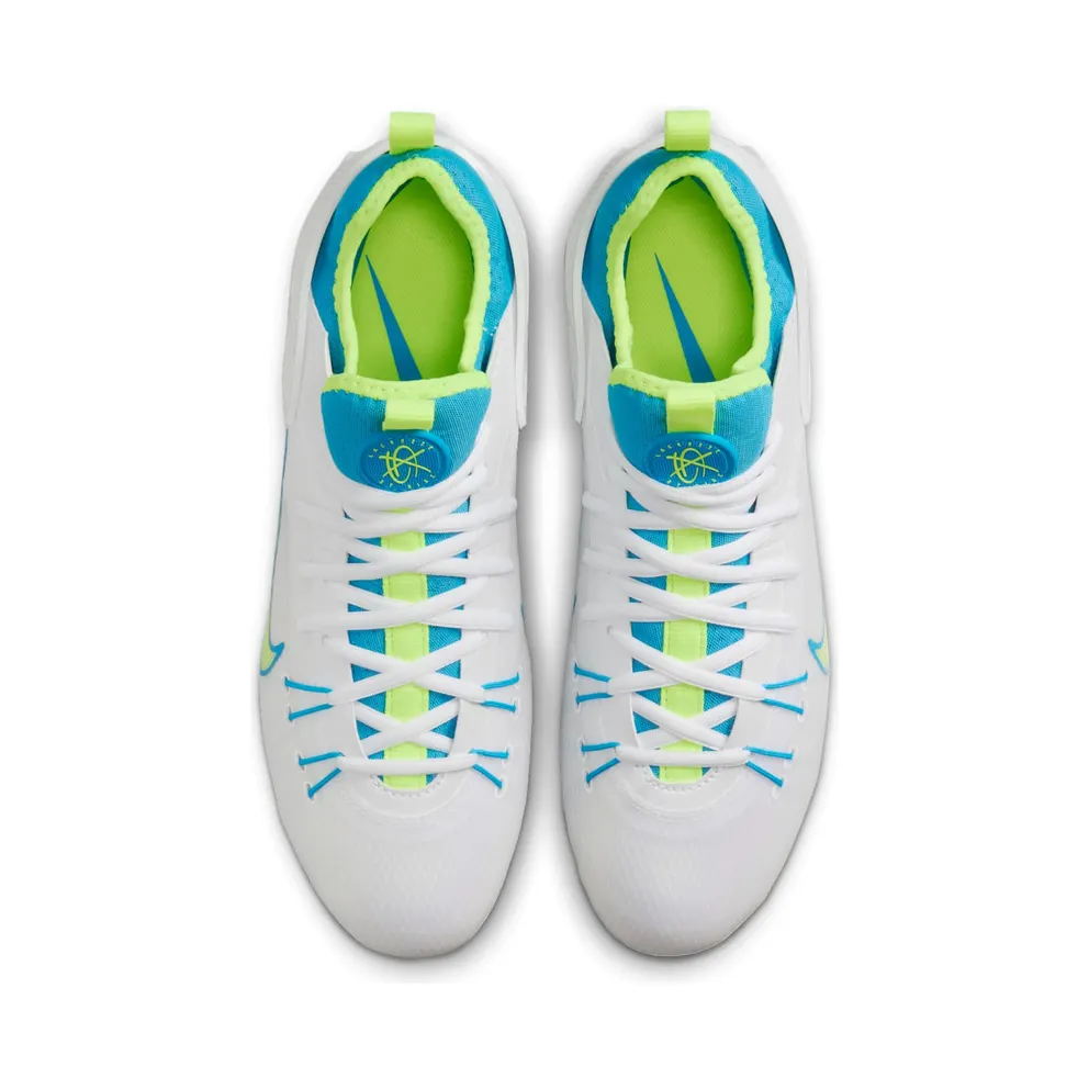 Nike Huarache 9 Elite Low LAX SE White Vivid Blue Volt (FV6147-100)