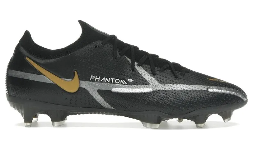 Nike Phantom GT2 Elite FG Black Metallic Dark Grey Metallic Gold (CZ9890-007)