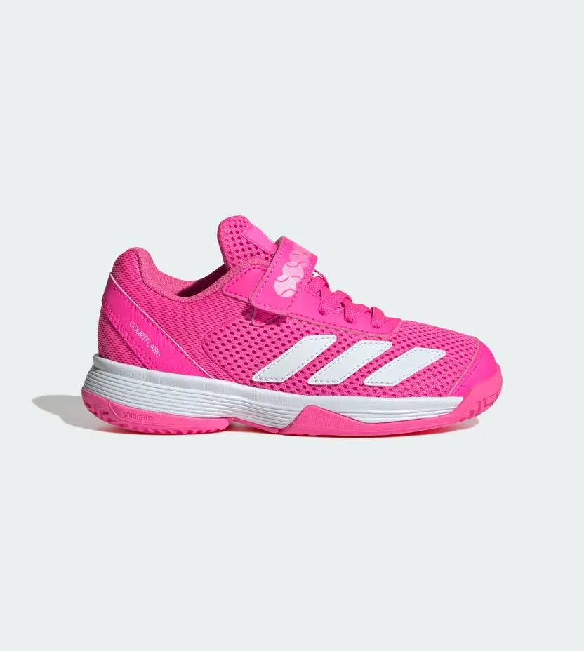 Adidas Courtflash Tennisschoenen met Klittenband Kids Lucid Pink / Cloud White / Lucid Pink (JR4428)