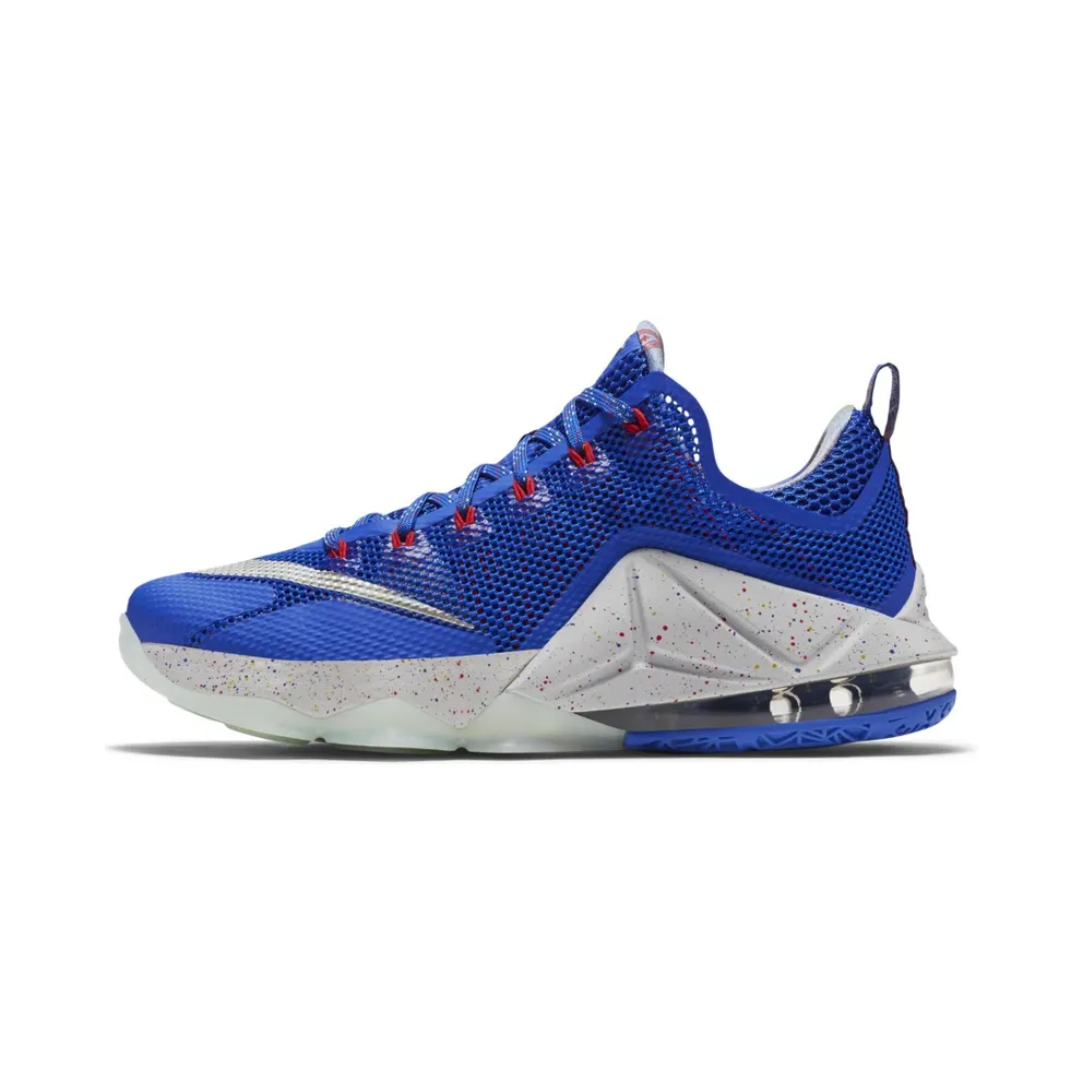 Nike LeBron 12 Low Hyper Cobalt Hyper Cobalt/Metallic Silver-Light Crimson (812560-406)