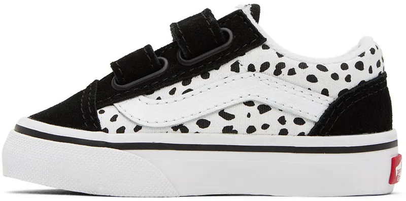 Vans Baby Black & White Old Skool V Sneakers (VN0A4VJJ6BT)