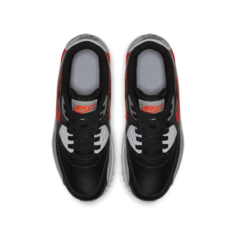 Nike Air Max 90 LTR Dark Grey Bright Crimson (GS) Black/Wolf Grey/Bright Crimson (833412-024)