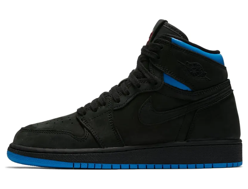 Air Jordan Nike AJ 1 Retro High OG Quai 54 Q54 Black/University Red/Italy Blue (GS) (AH1041-054)