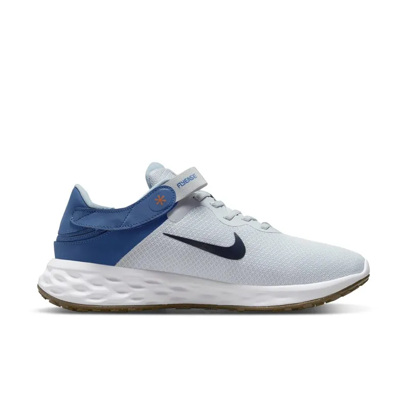 Nike Revolution 6 FlyEase Next Nature Easy-On-And-Off Road Running (Extra Wide) Grey 50% Sustainable Materials (DD8476-002)