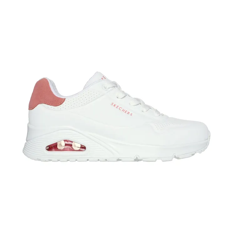 Skechers UNO – Pop Back Wit/Koraal
