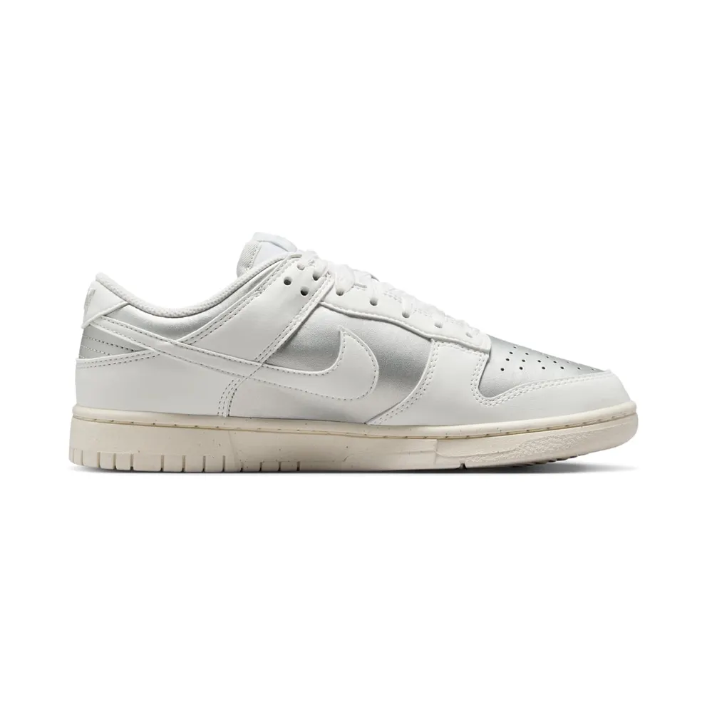 Nike Dunk Low Next Nature “Sheer Lace Pack – Metallic Platinum” (IB7311-001)