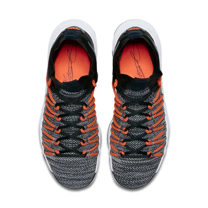 Nike KD 9 Elite Dark Grey Hyper Orange Black/White-Dark Grey-Hyper Orange (878637-010)