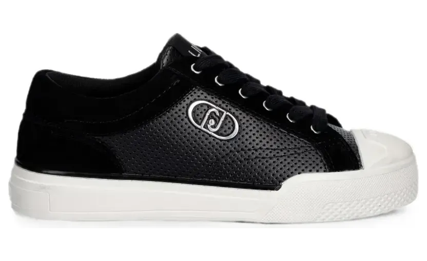 LIU JO Sneakers met logo-plakkaat en geperforeerde details – Zwart (BA6055EX337)