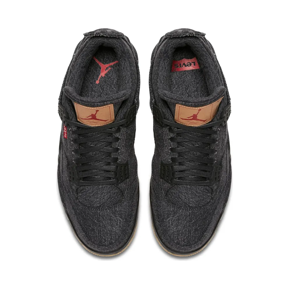 Air Jordan x Levi’s Nike AJ IV 4 Denim Levis Black/Black (With Levis Tag) (2018) (AO2571-001)