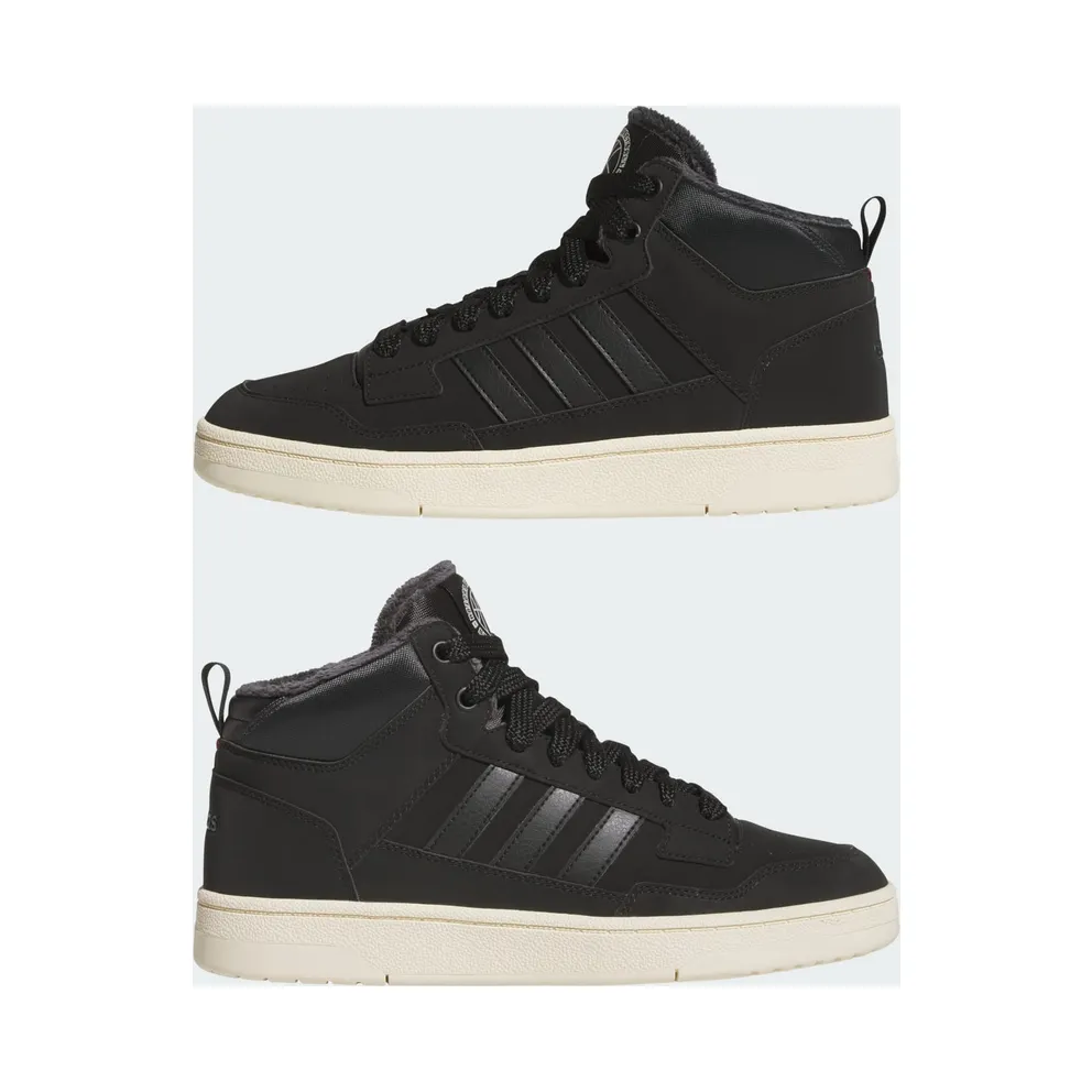 Adidas Rapid Court Mid Winterized Core Black / Carbon / Cream White (JR1026)