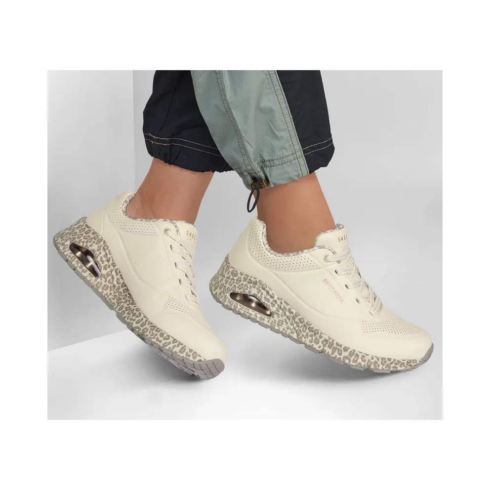 Skechers UNO – Safari Time – White / Luipaard – “White” (155412 WHLD)