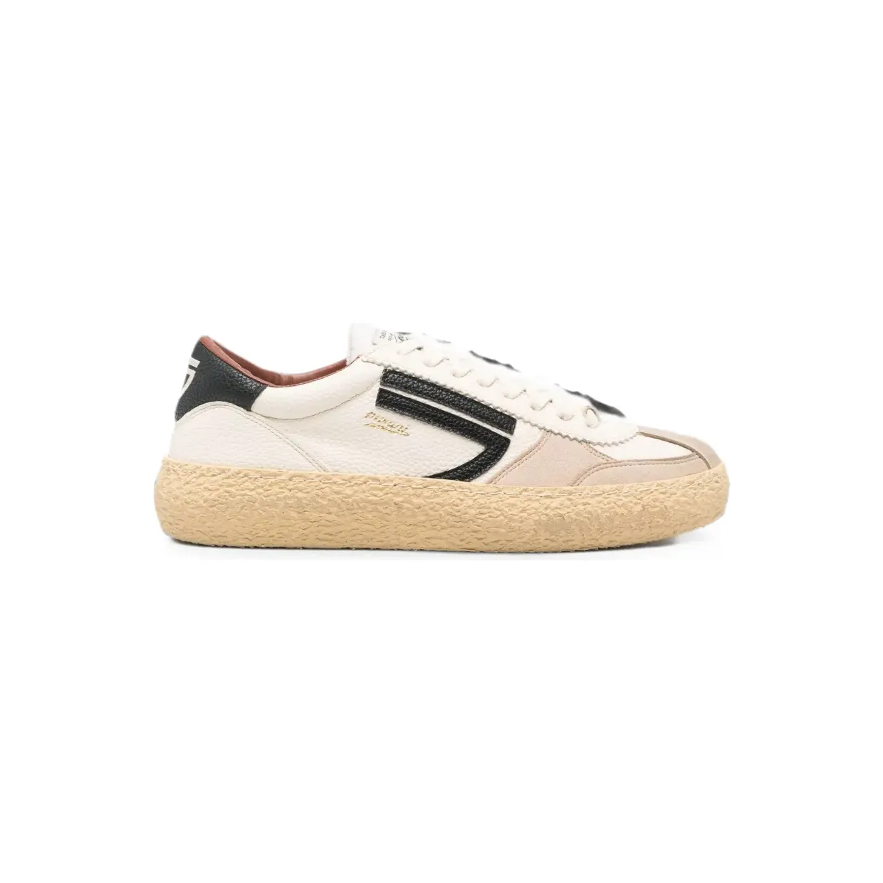 Puraai Pitch panelled crepe-sole “White” (PU101VGRAINVEGAN)