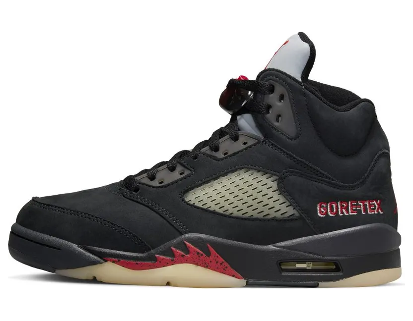 Air Jordan 5 Retro GTX Off-Noir/Black/Muslin/Fire Red (DR0092-001)