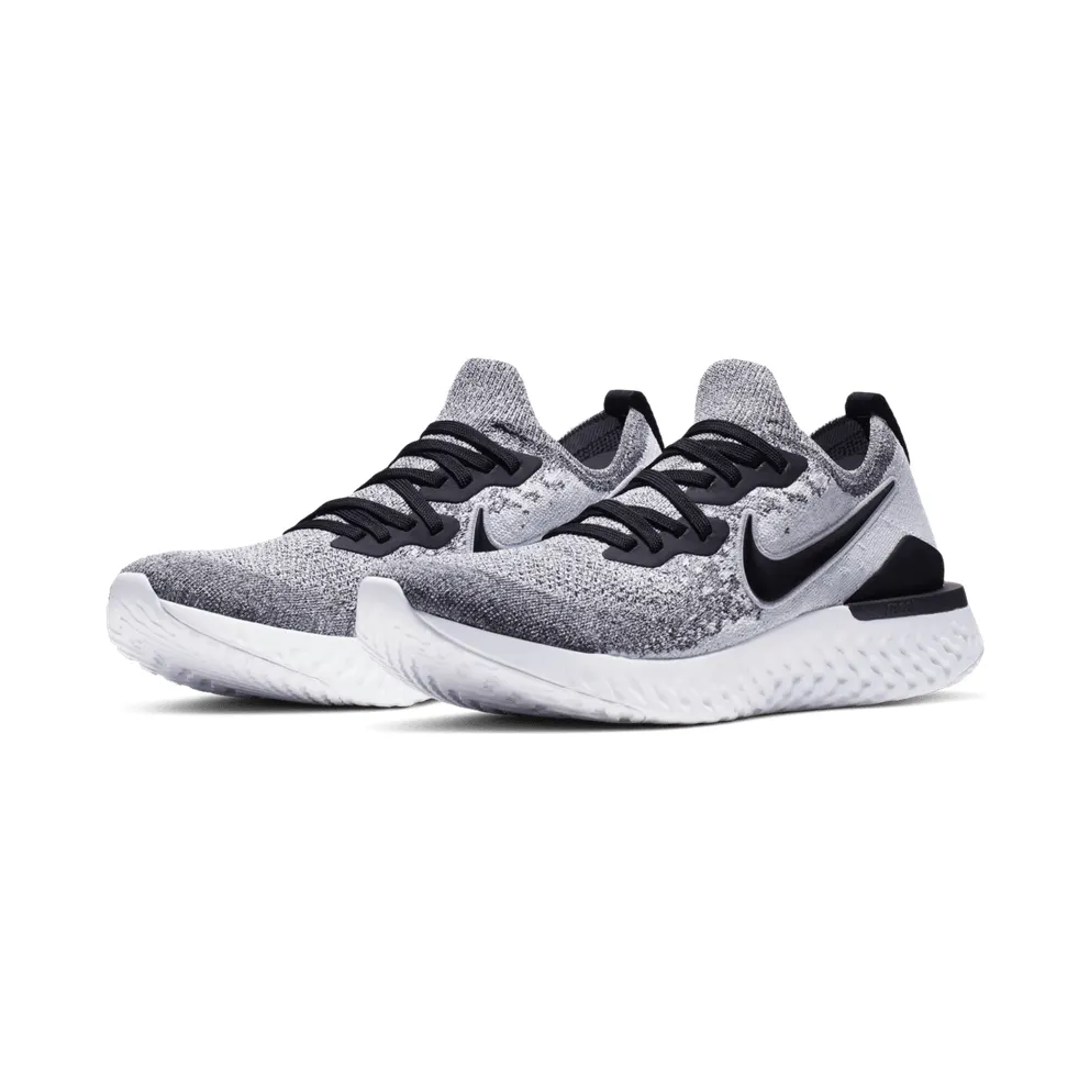 Nike Epic React Flyknit 2 White White Pure Platinum Black (BQ8928-101)