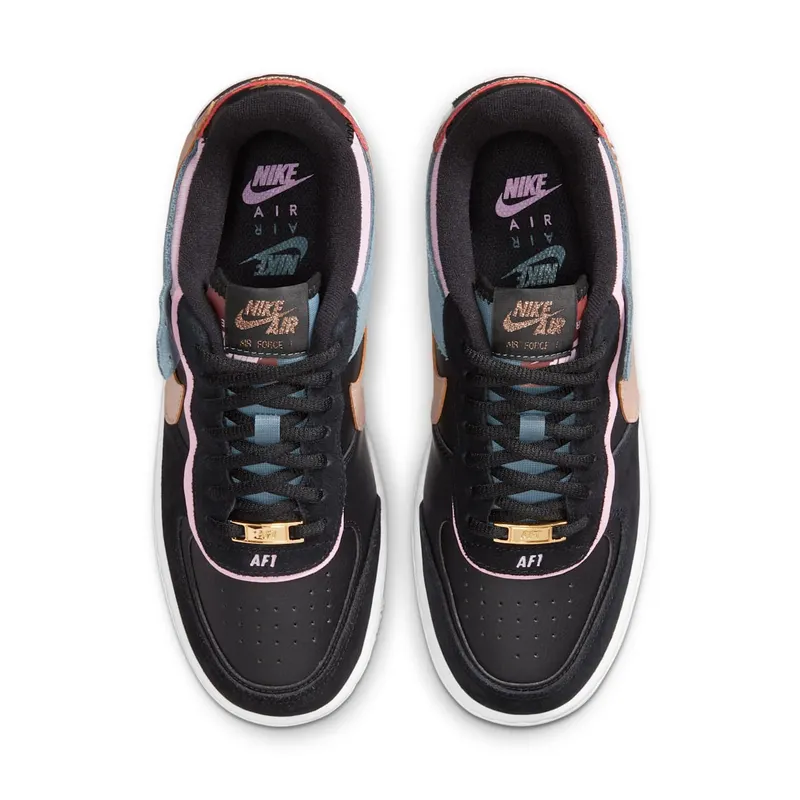 Nike WMNS Air Force 1 Shadow Black Light Arctic Pink Claystone Red (2020) (CU5315-001)