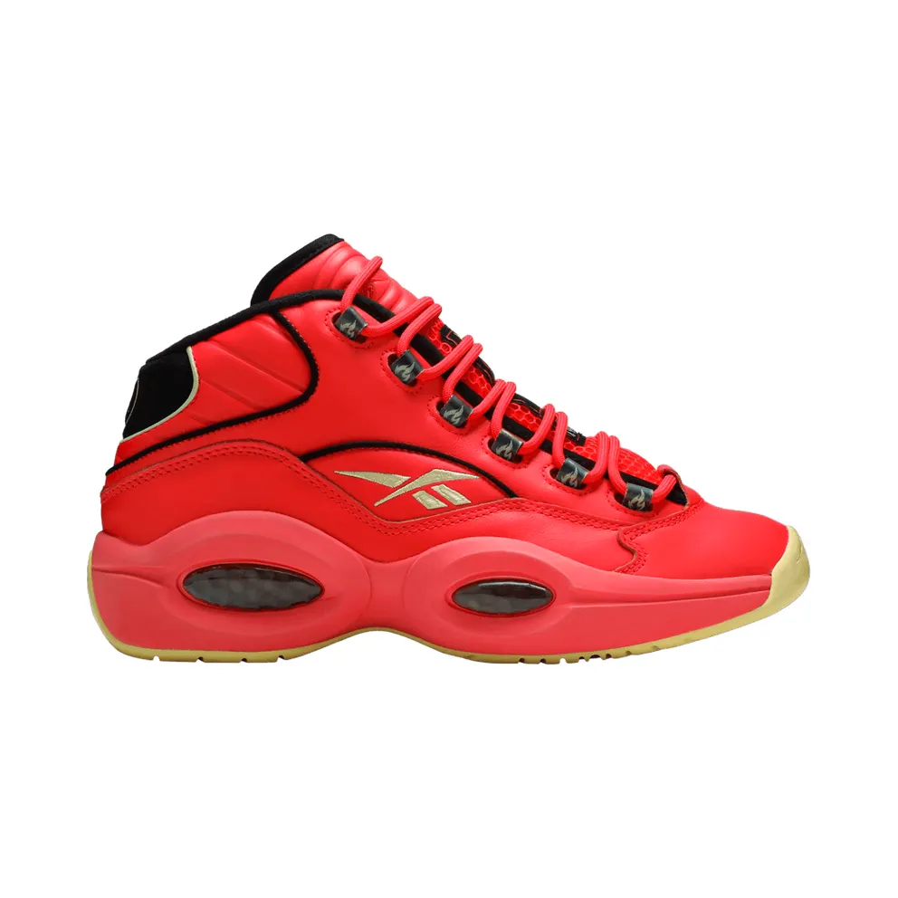 Reebok Hot Ones Question Mid Schuhe Neon Cherry / Black / Yellow Filament