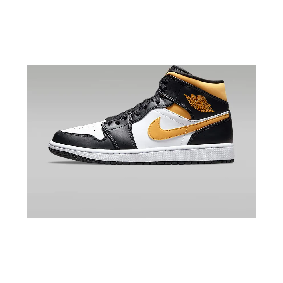 Air Jordan 1 Mid White Pollen Black (554724-177)
