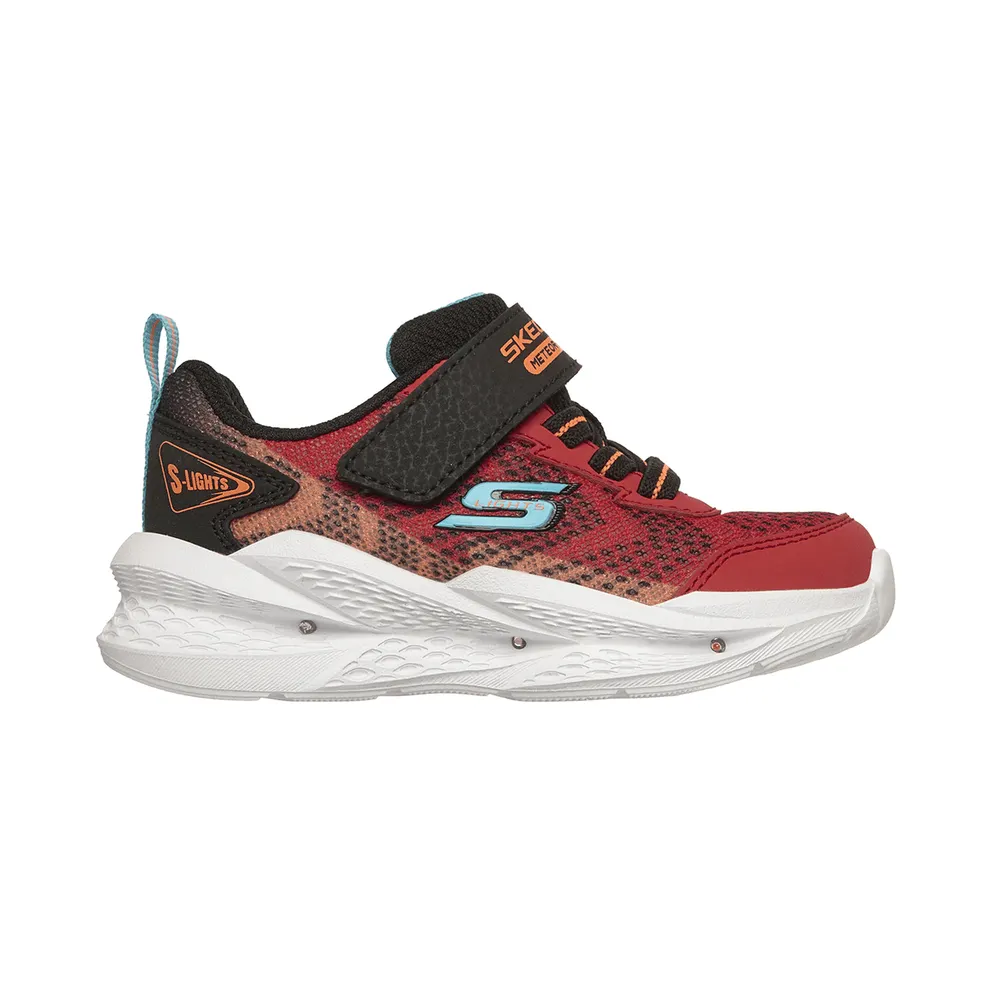 Skechers S-Lights: Meteor-Lights 2.0 Sneaker Rood/Schwarz