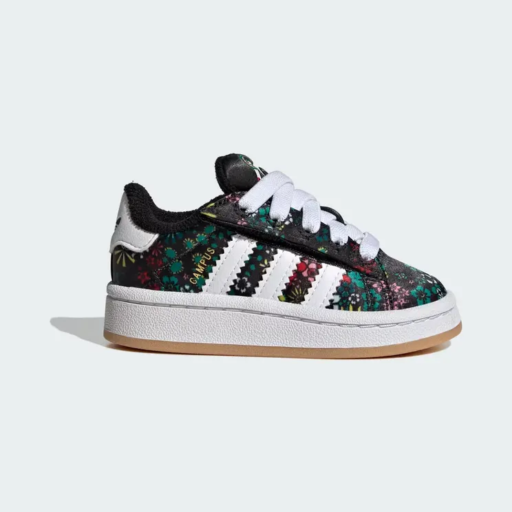 adidas Liberty London Campus 00s Comfort Closure Elastic Lace “Core Black / Cloud White / Gold Metallic” (HQ9190)