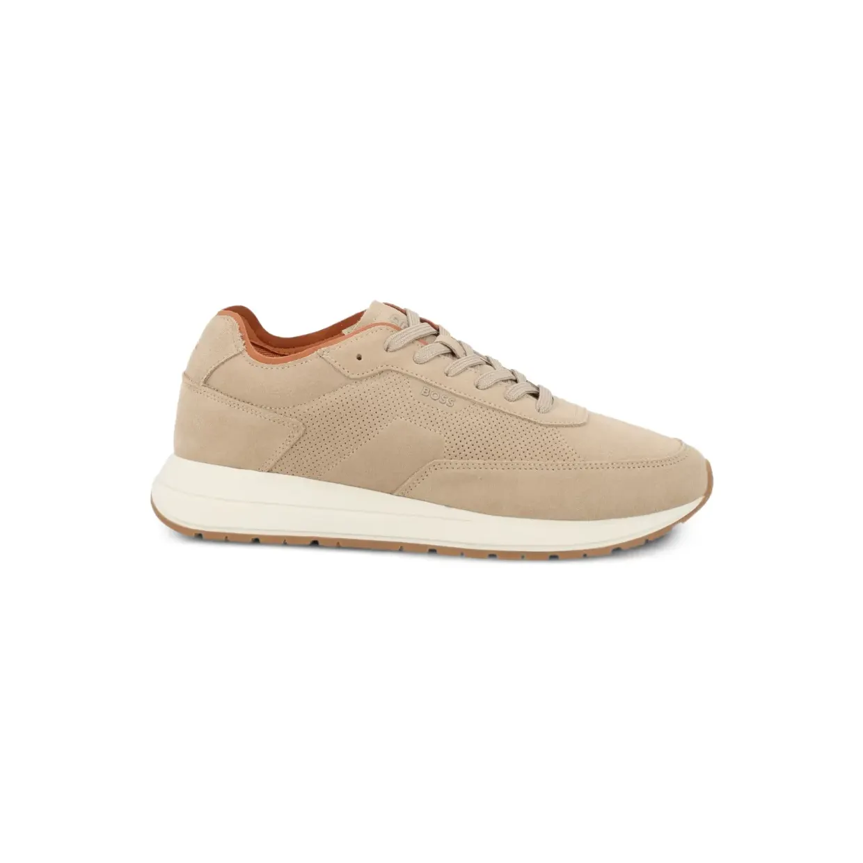 BOSS Perforierte Sneakers aus Wildleder – Nude (50563960)