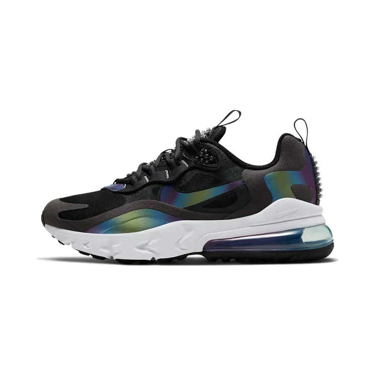 Nike Air Max 270 React GS Dark Smoke Grey Iridescent “Dark Smoke Grey / Black / White / Multi-Colour” (CT9633-001)