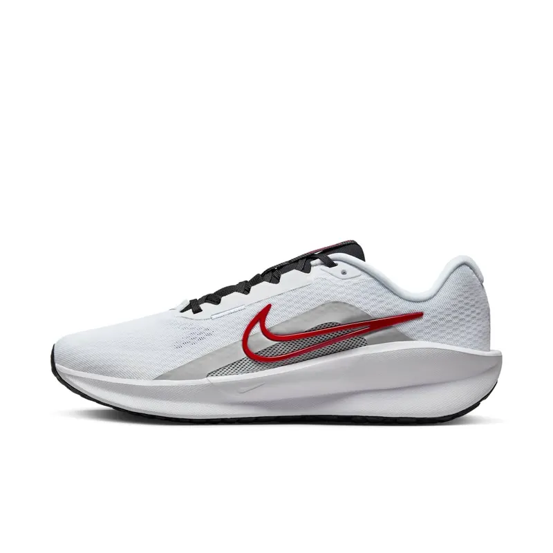 Nike Downshifter 13 White Light Smoke Grey Black Fire Red (FD6454-104)