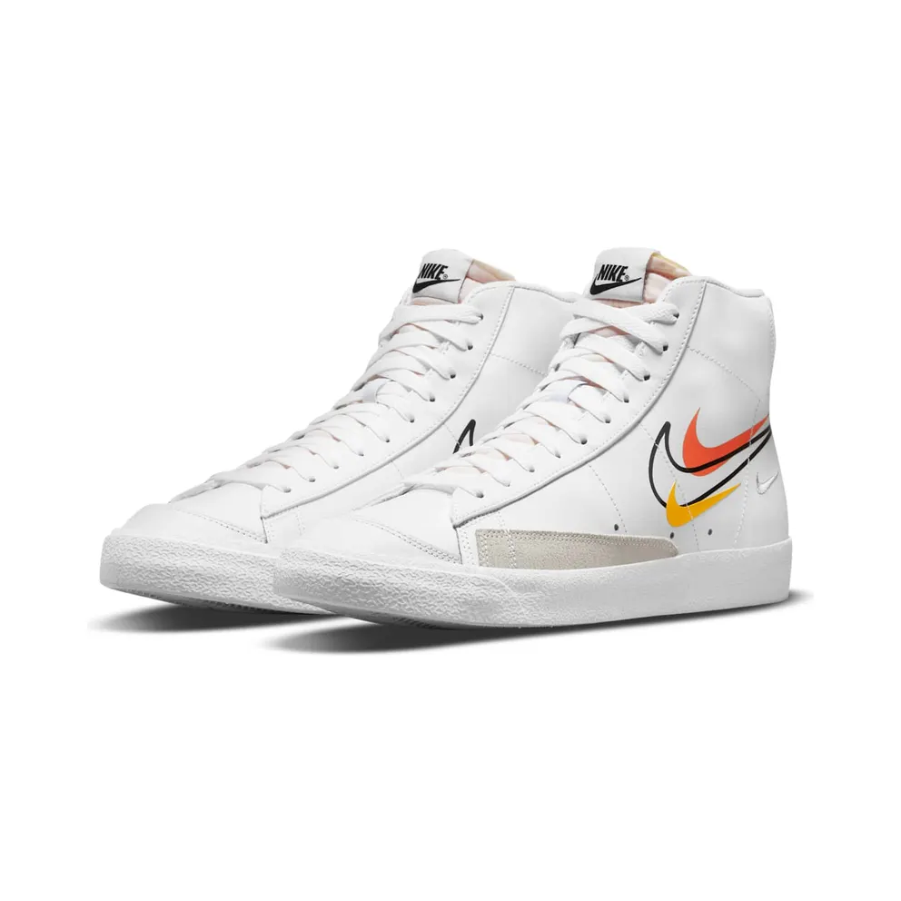 Nike Blazer Mid 77 Multi Swoosh White Team Orange (2021) (DN7996-100)