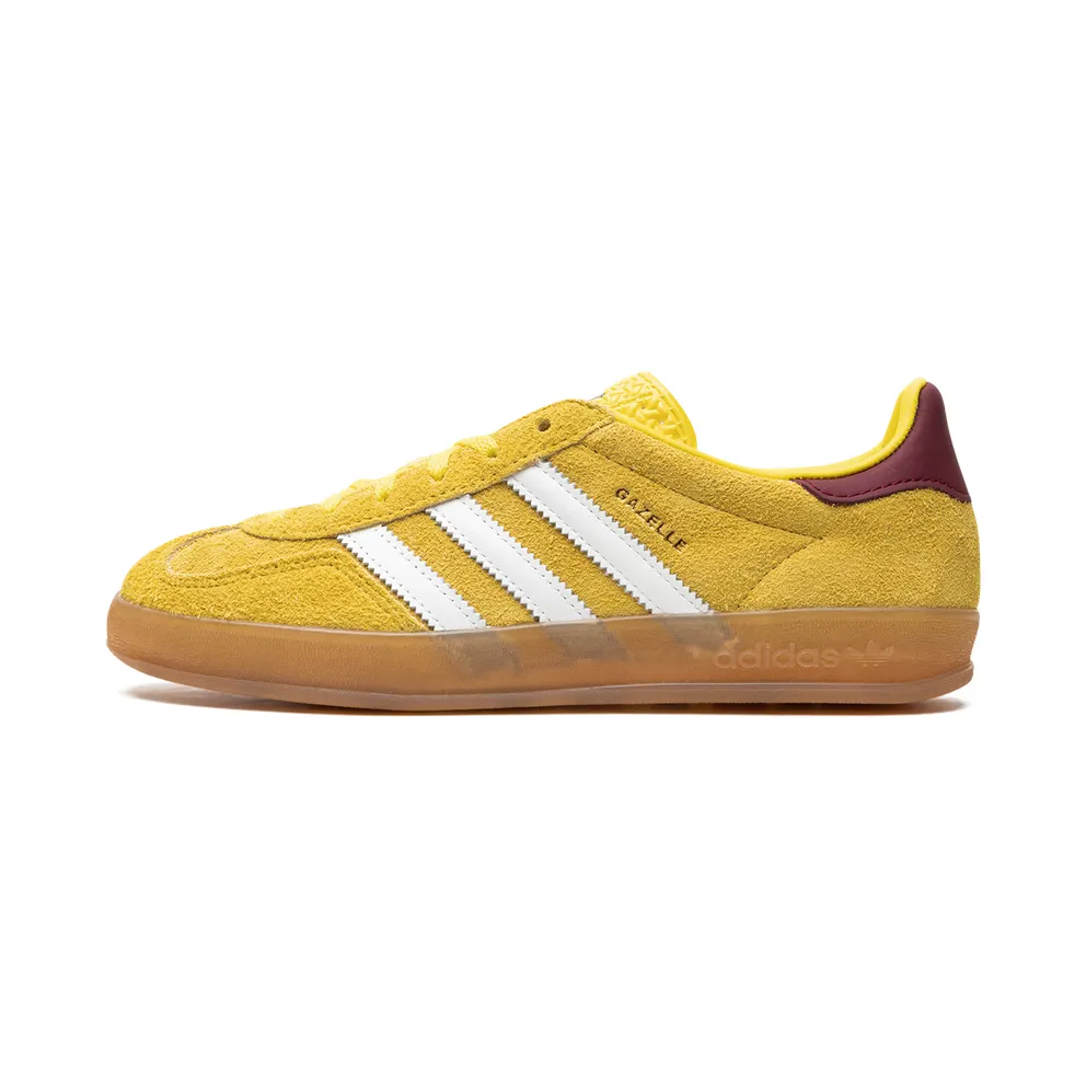 adidas Gazelle Indoor W Bright Yellow / Footwear White / Collegiate Burgundy (IE7003)