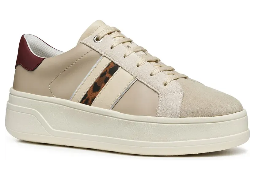 Geox sneaker Beige/Donkerrood (D56WVC000BC-C5267)
