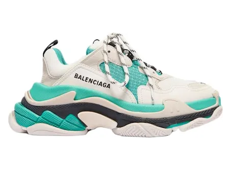 Balencaiga Triple S White Grey Turquoise (W)