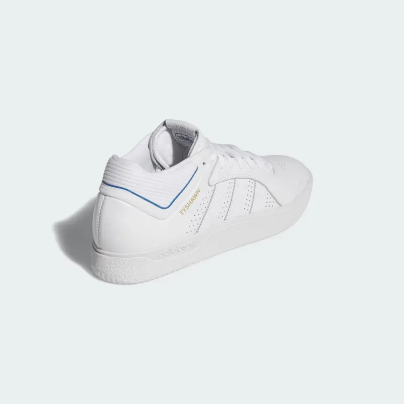 Adidas Tyshawn Shoes Cloud White / Blue Bird / Gold Metallic (JI0867)