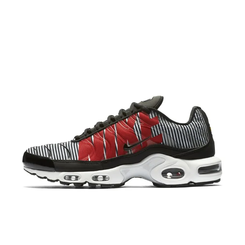 Nike Air Max Plus Striped Black White Black/White-Pure Platinum (AT0040-001)