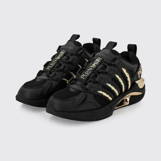 Plein Sport Leather And Mesh Sneakers Black 1 (FAESUSC0852STE003N0293)