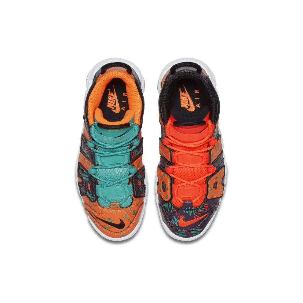 Nike Air More Uptempo What The 90s (GS) Total Orange/Black-Hyper Jade-Bordeaux (AT3408-800)
