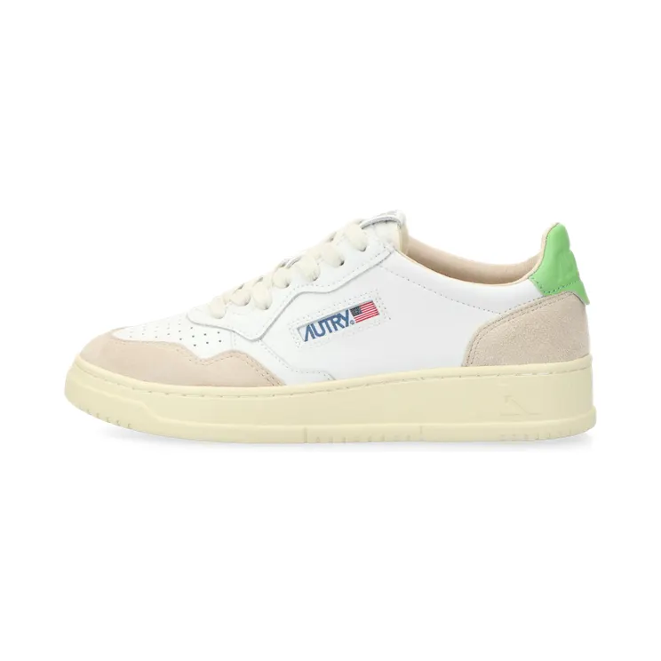 Autry Medalist Low W (leat / suede white / bud green) – AULWLS65