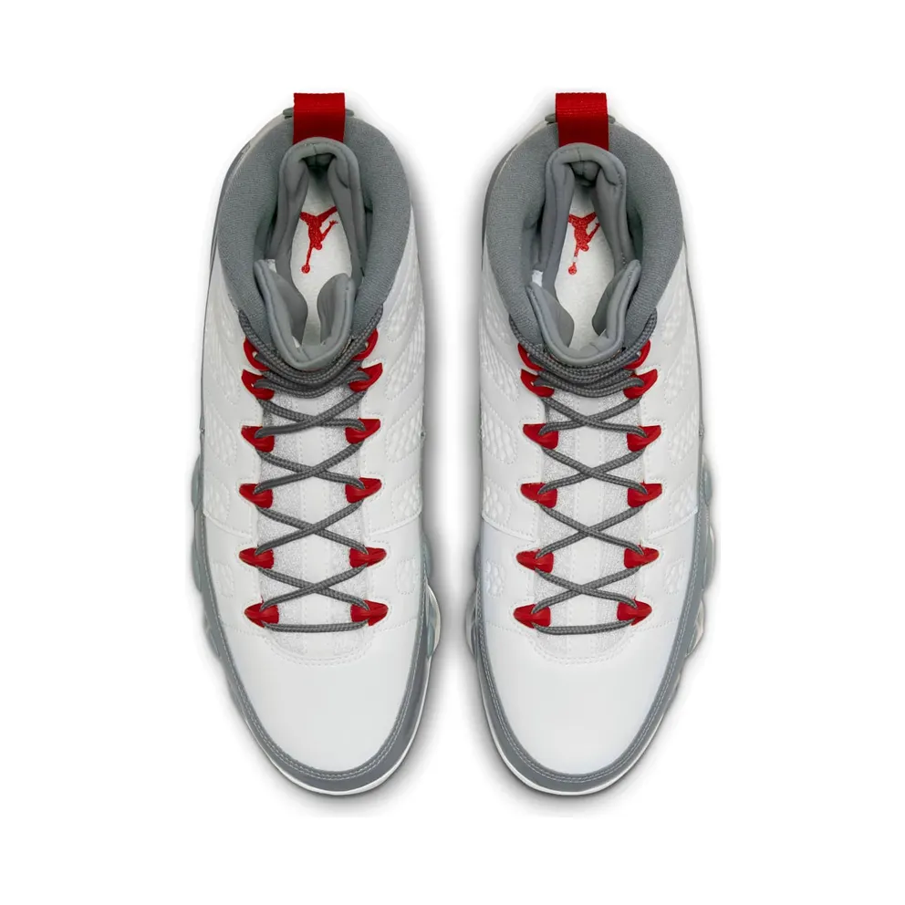 Air Jordan 9 Retro White/Cool Grey/Fire Red (CT8019-162)