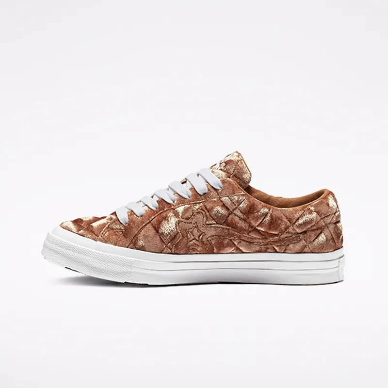 Converse One Star Ox Golf Le Fleur TTC Quilted Velvet Brown Sugar Brown Sugar/Brown Sugar (165599C)