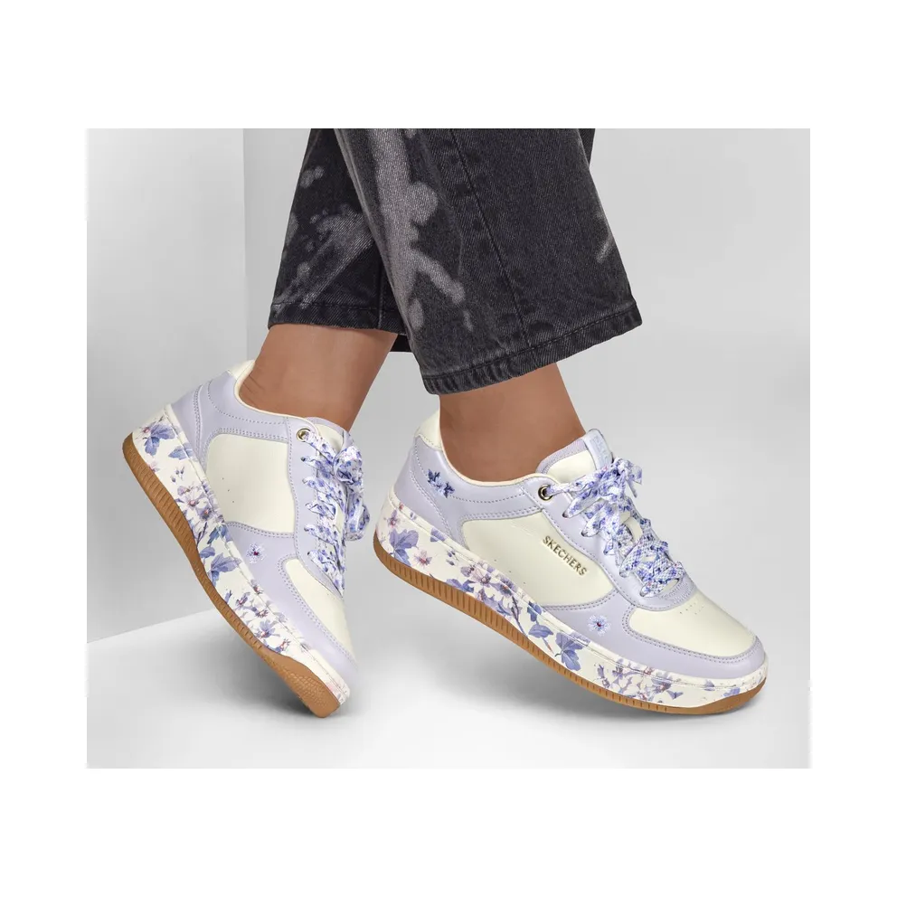 Skechers Sport Court 2.0 – Floral Frenzy Sneaker White/Lavendel