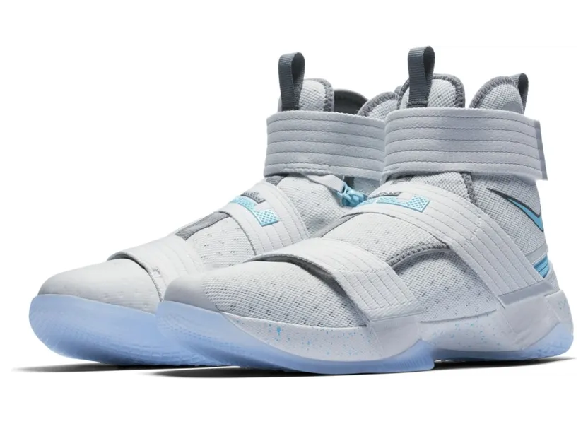 LeBron Soldier 10 “FLYEASE” Pure Platinum/Cool Grey-White-Vivid Sky (917338-040)